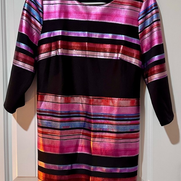 Vintage Striped Multicolor Dress 8 (retro, 80s, party) - Picture 4 of 6